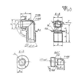 Угольник фланцевый 6-012 ГОСТ 16054-70