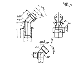 Угольник фланцевый 30-021 ГОСТ 16055-70
